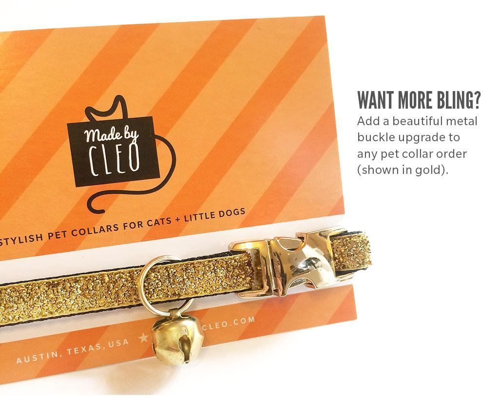 Pet Collar Upgrade - Metal Buckle Upgrade - Gold Or Silver - Add To Any Collar Order